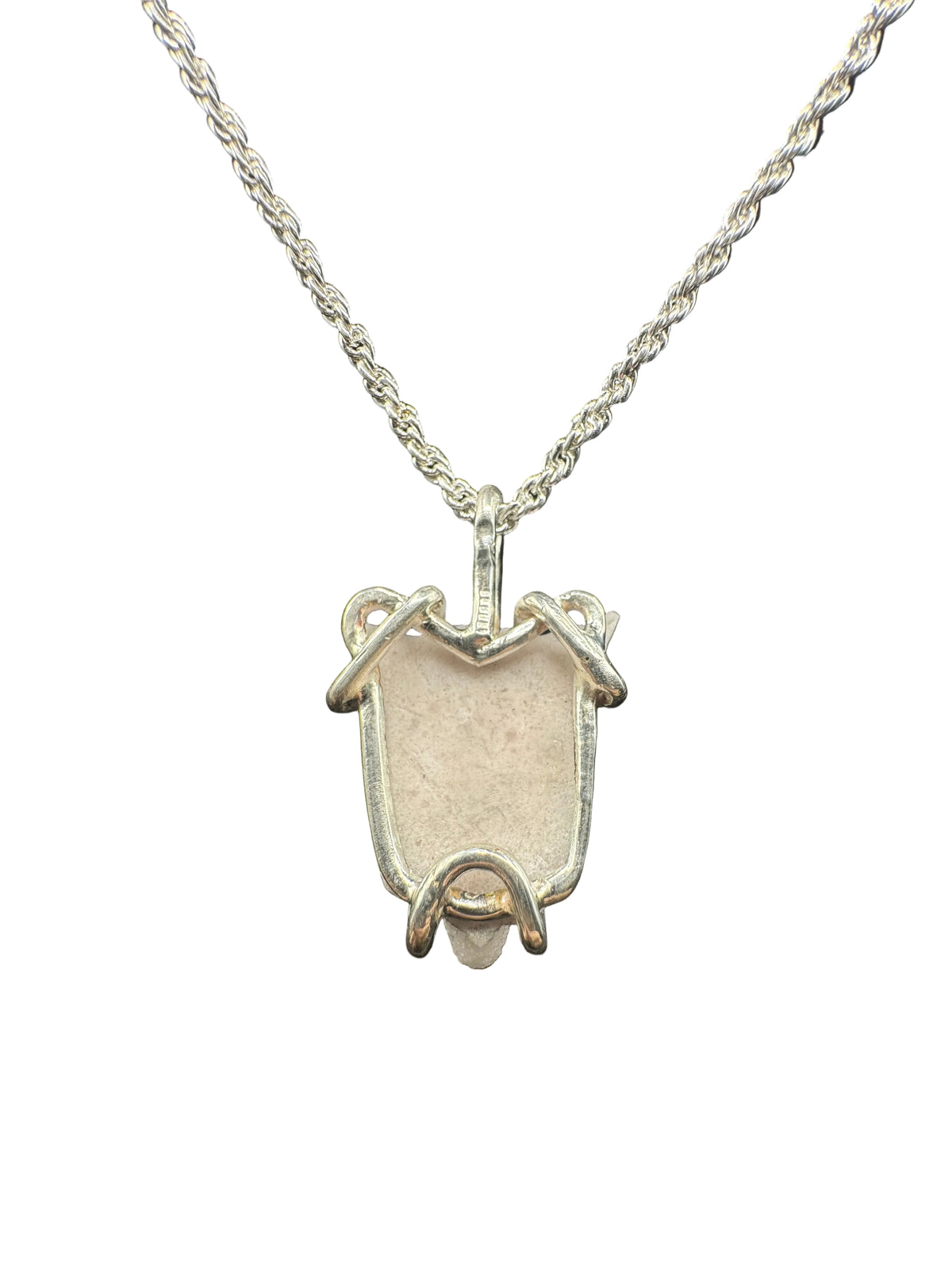 Borosilicate Wolf with Diamond Inlay