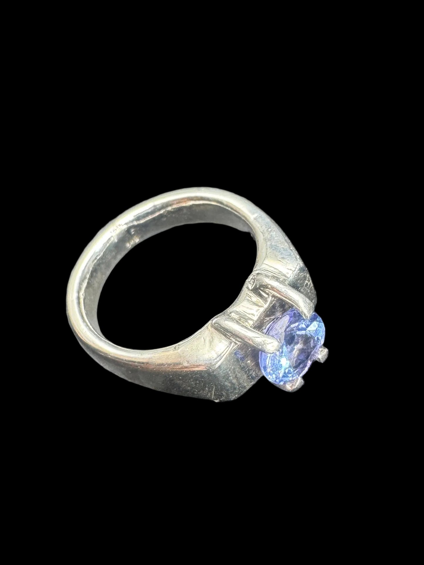 Handmade Tanzanite 925 Silver Euro-shank Size 4.5