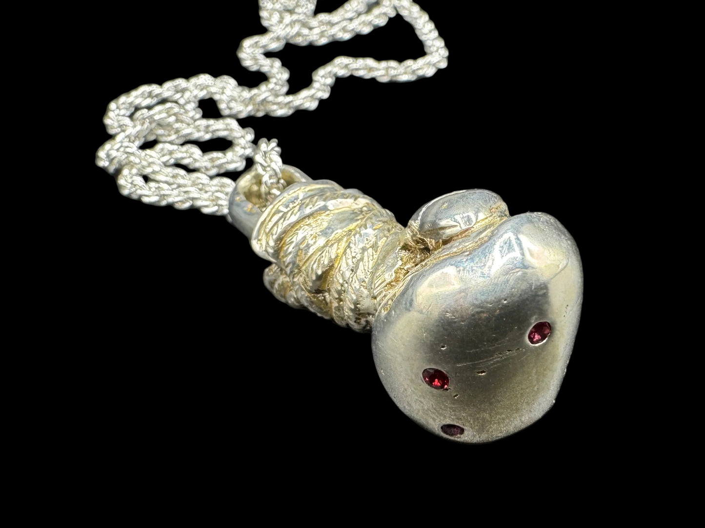 Handmade 925 Ruby Boxing Glove Pendant