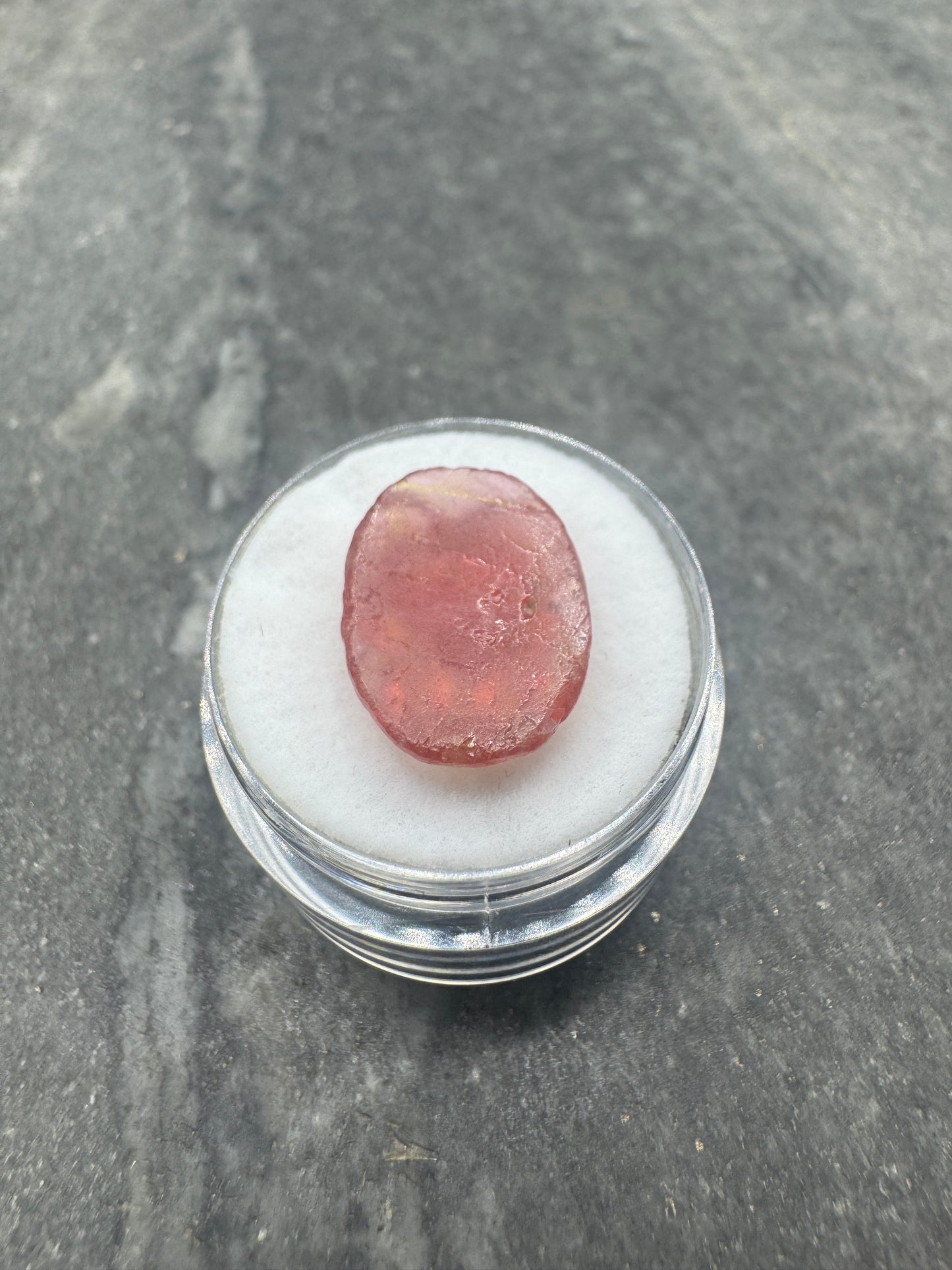 Natural Pink Sapphire - 10.45 carats Angel Carving (UV Reactive)