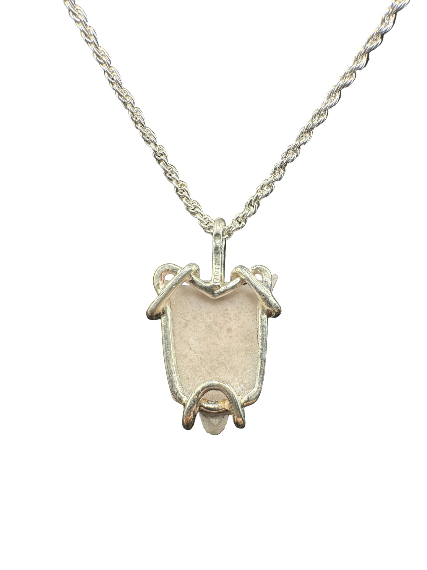 Borosilicate Wolf with Diamond Inlay