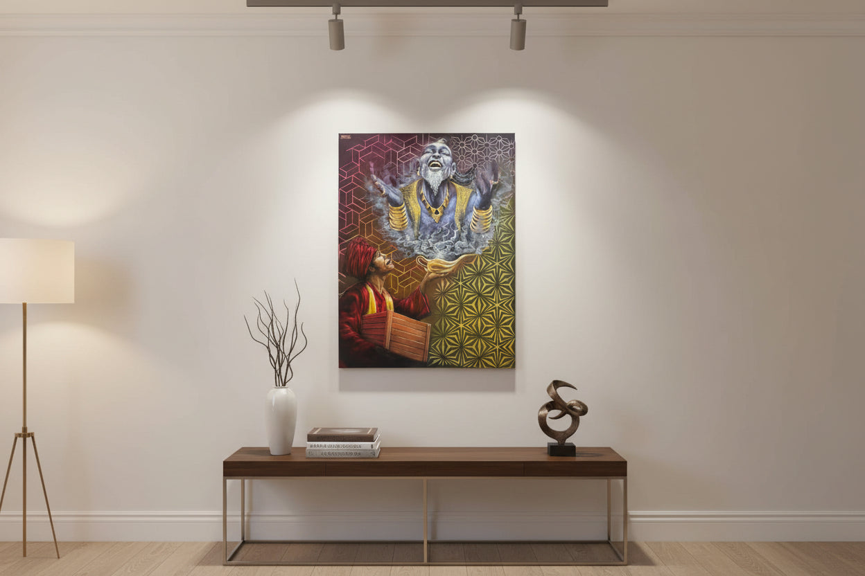 Revelations Of A Sacred Relic | Original Acrylic Painting by Jeremiah Kaniaupio | Orfinart