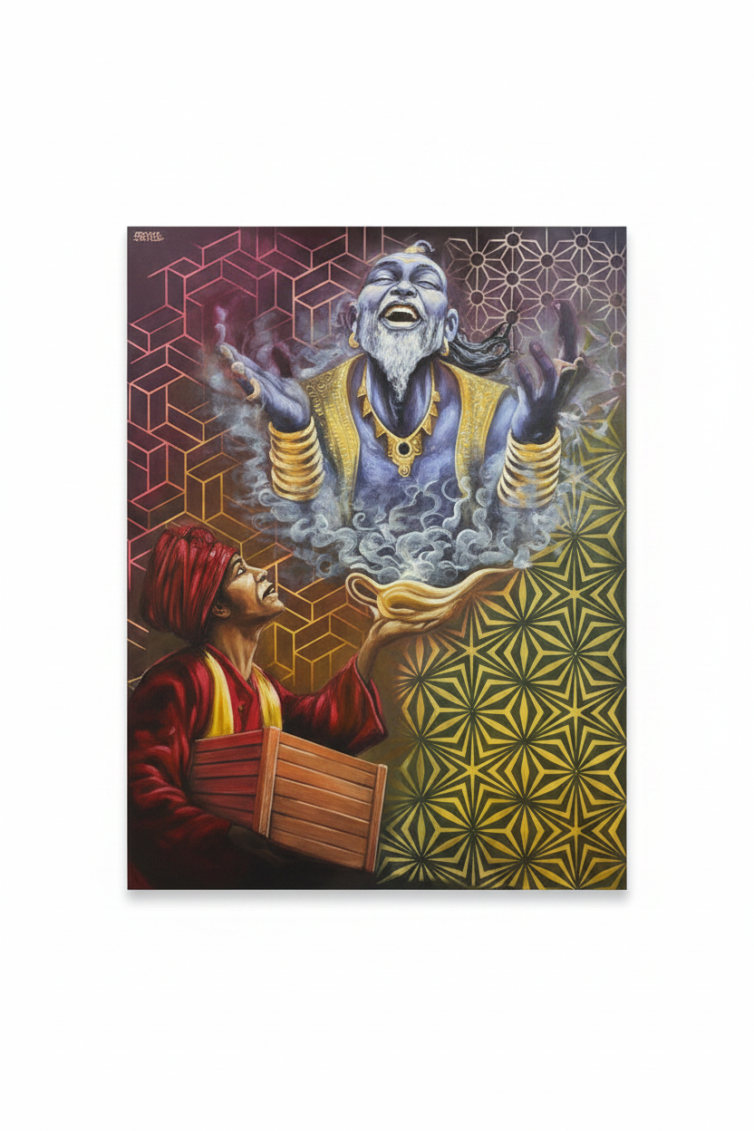 Revelations of a Sacred Relic | Original Acrylic Painting
