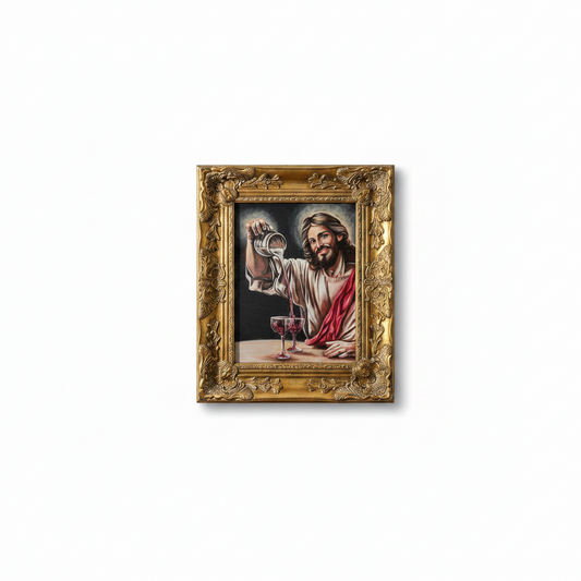 Water into Wine | Gold Framed Original Acrylic Painting