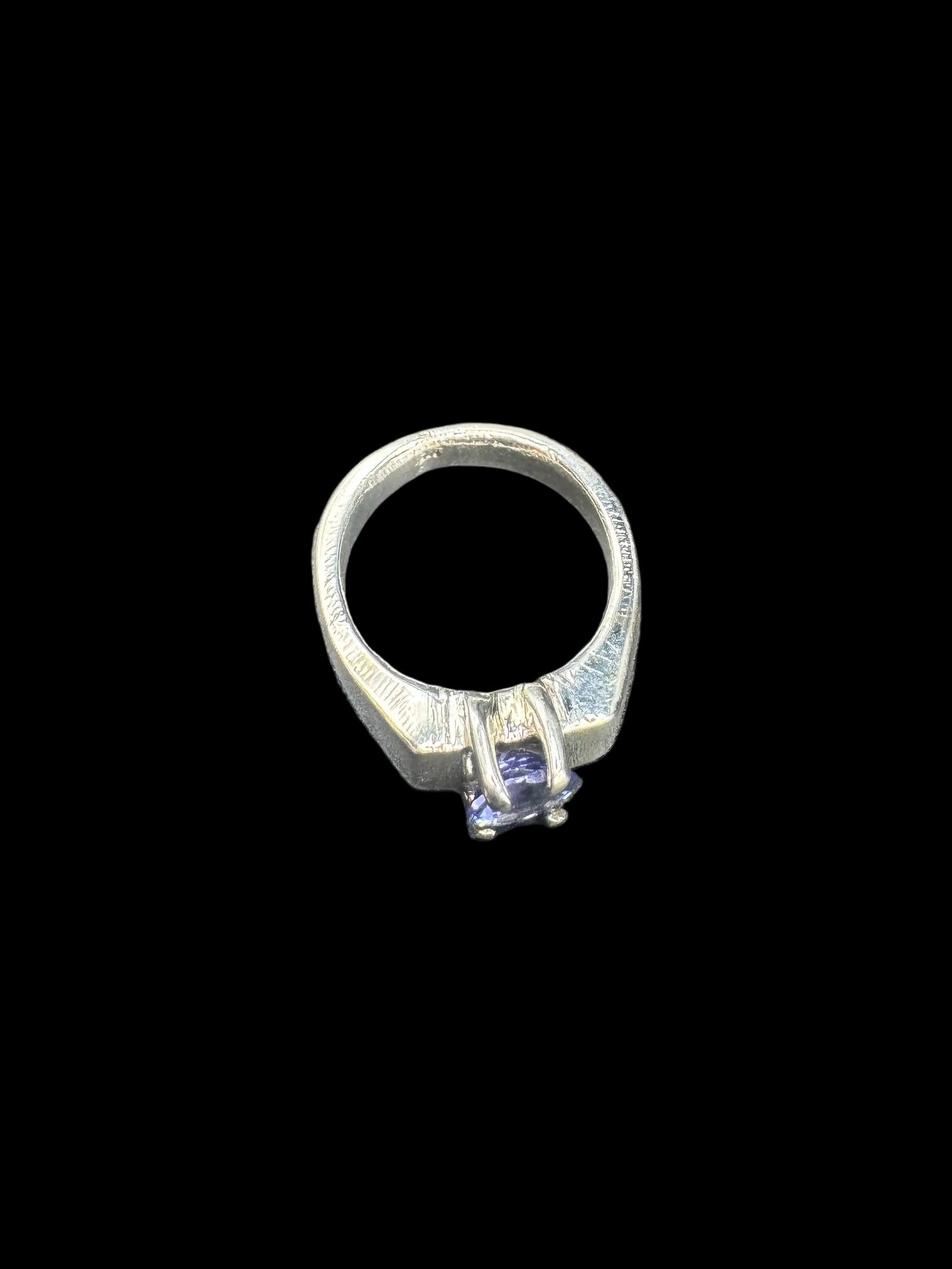 Handmade Tanzanite 925 Silver Euro-shank Size 4.5
