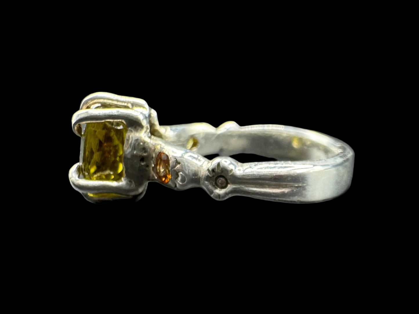 Handmade Sapphire Sphene Ring Size 6