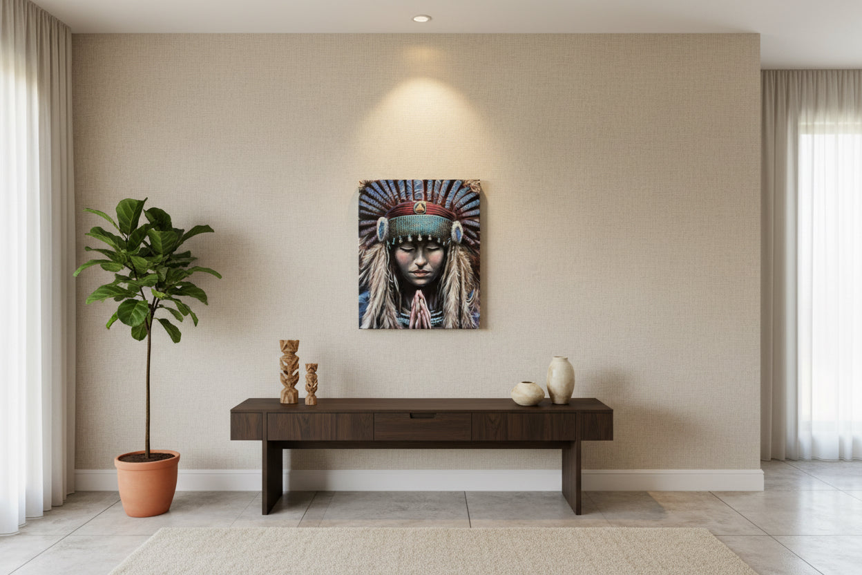 Prayers of the Turquoise Wind — 16”x20” Original Acrylic Painting