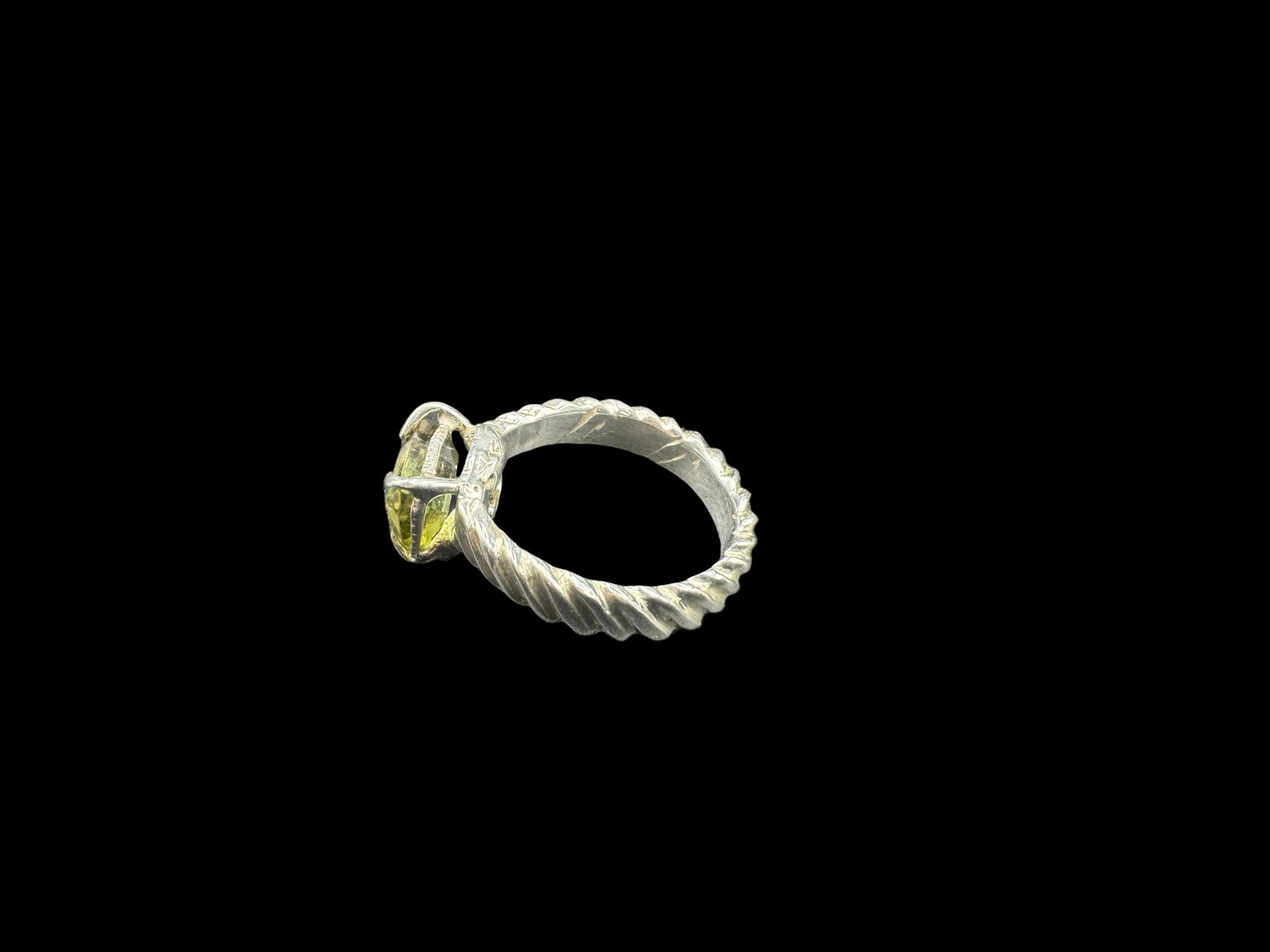 Handmade Bi-color Tourmaline 925 Silver Ring Size 5.5