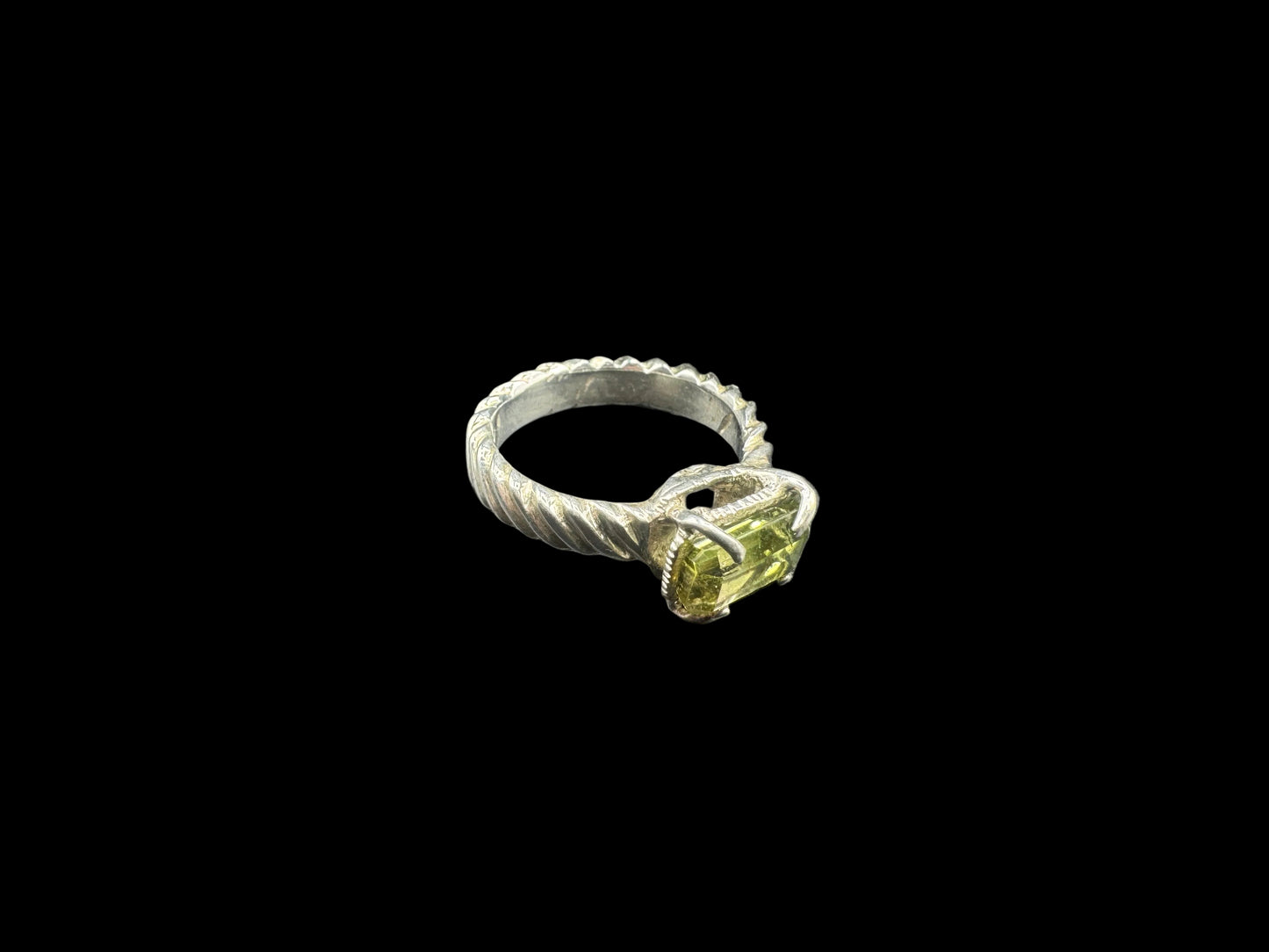 Handmade Bi-color Tourmaline 925 Silver Ring Size 5.5