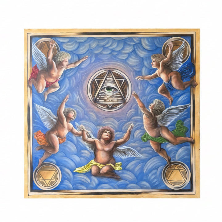 Ultra Violet | Original Angel & All-Seeing Eye Painting by Orfinart