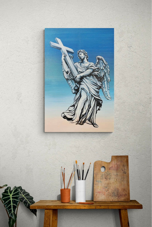 Guardian of the Blue Dawn — 2ftx3ft Original Acrylic Painting