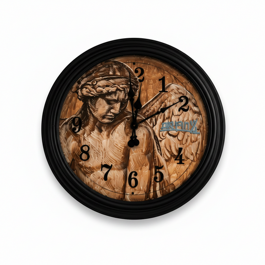 Angelic Guardian | Hand-Painted Original Art Wall Clock