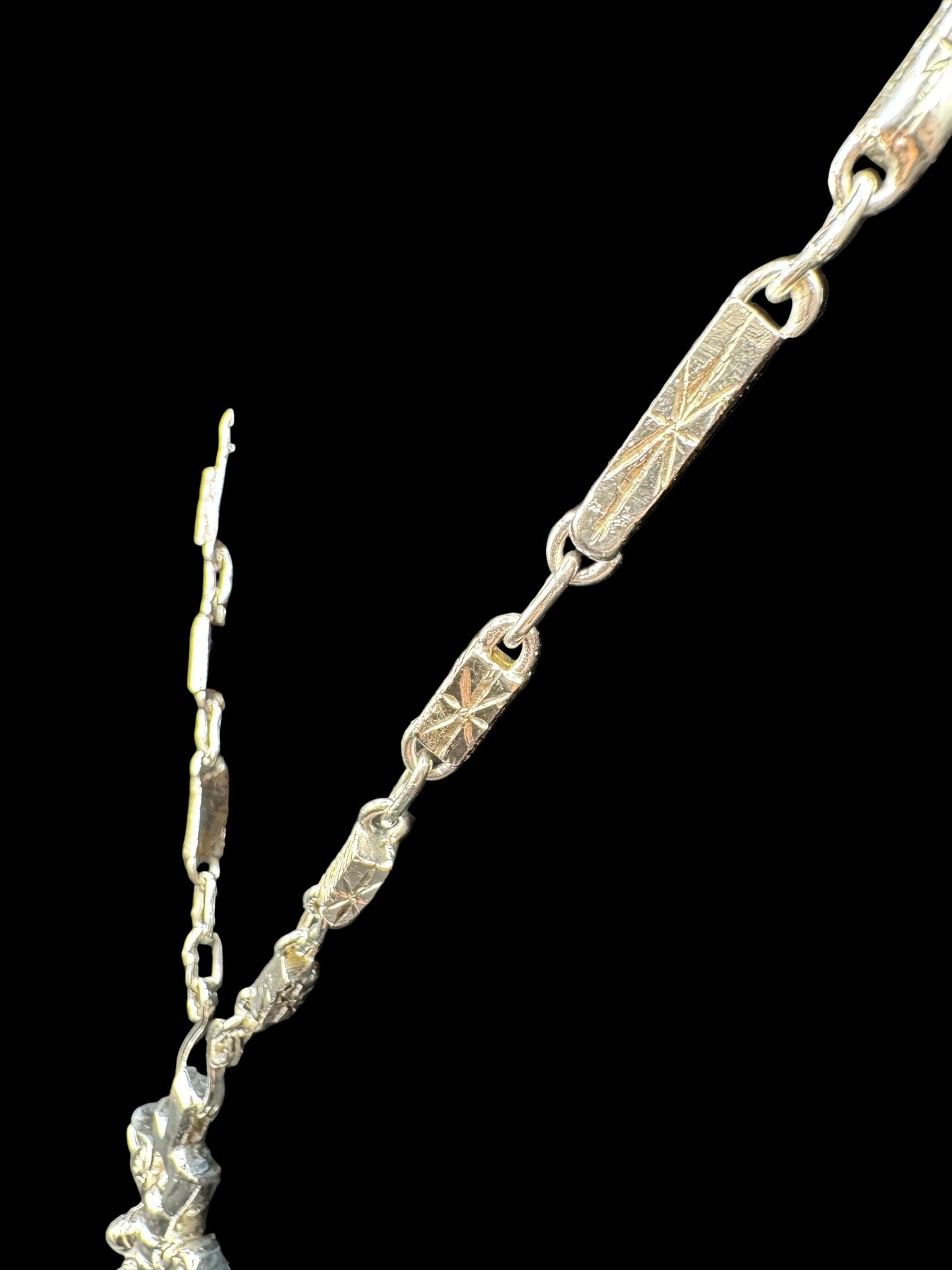 Rod of Asclepius with Handmade 925 Silver chain