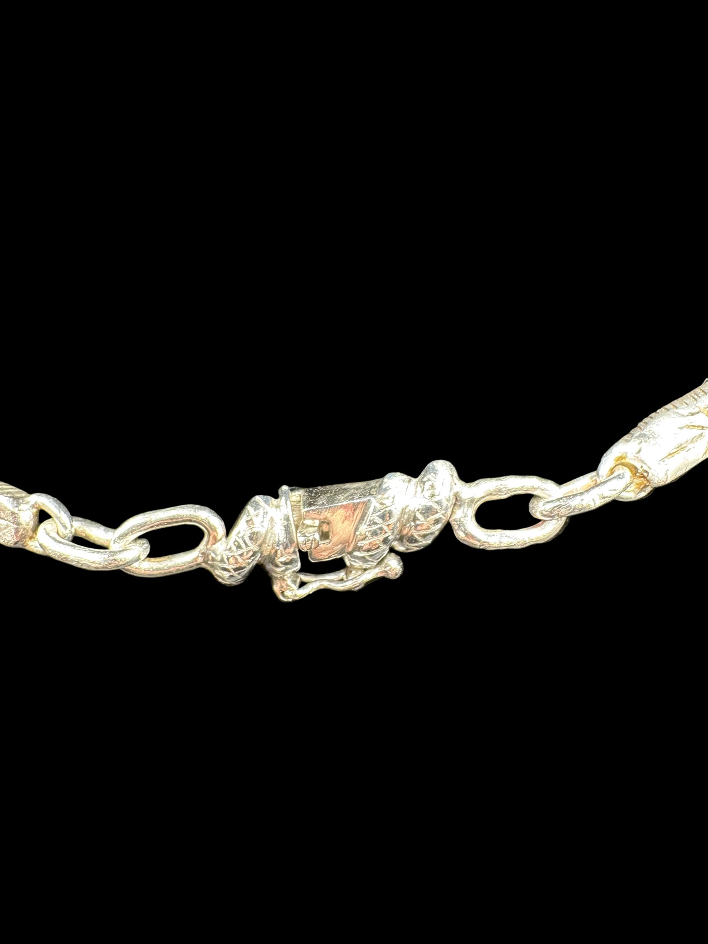 Rod of Asclepius with Handmade 925 Silver chain