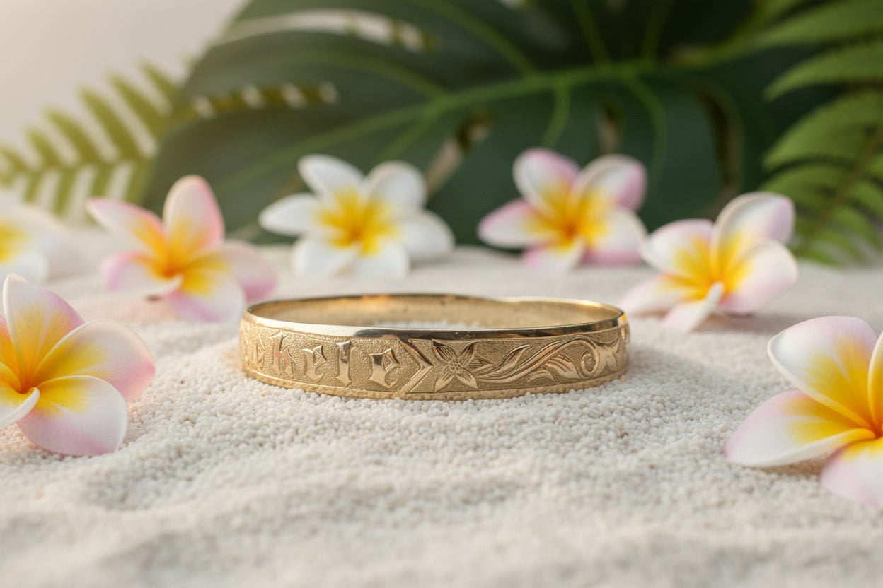 Handmade Native Hawaiian Heritage Bangle 1 ounce