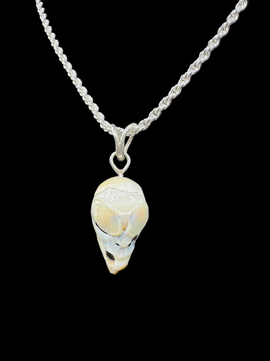 Alien Relic — Natural Pearl & Silver Pendant
