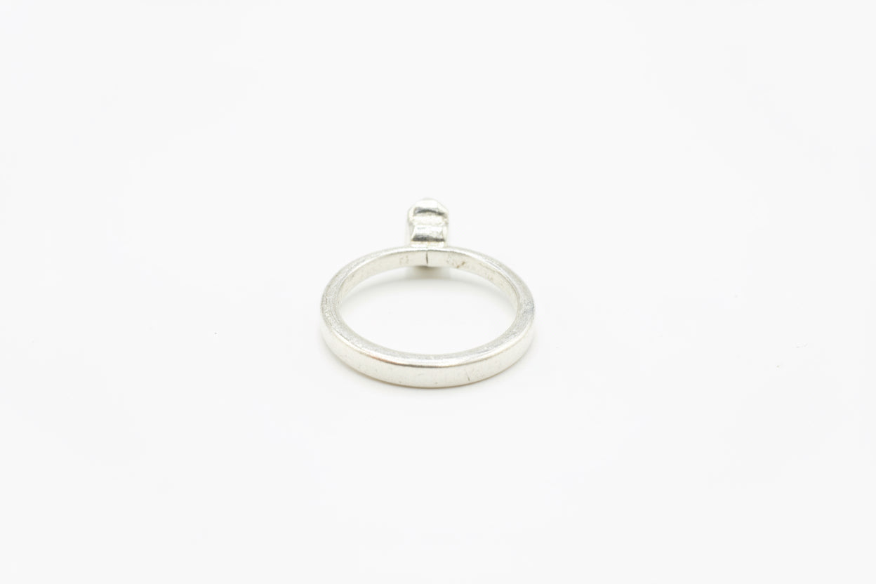 Sunstone Size 6 Ring in 950 Silver | Handmade Artisan Silver Ring | Orfinart