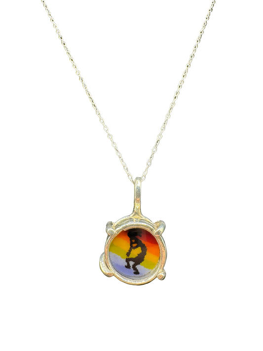 Kokopelli Original Double Framed Pendant