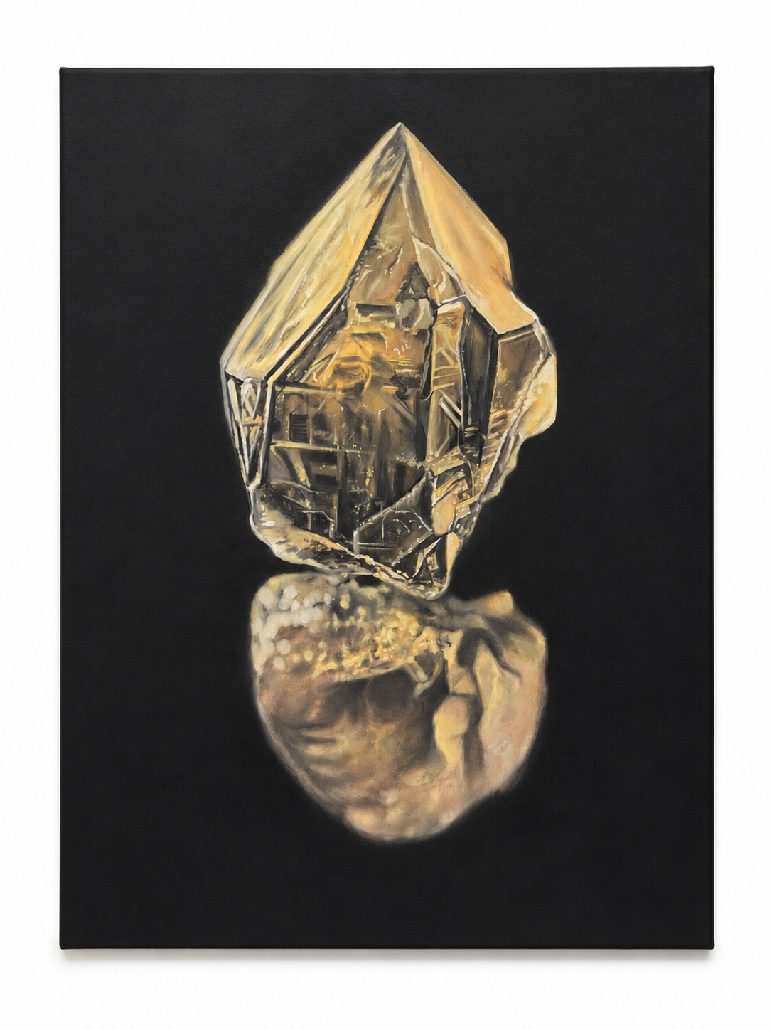 Smoky Quartz — Original Oil Painting + Mineral Specimen