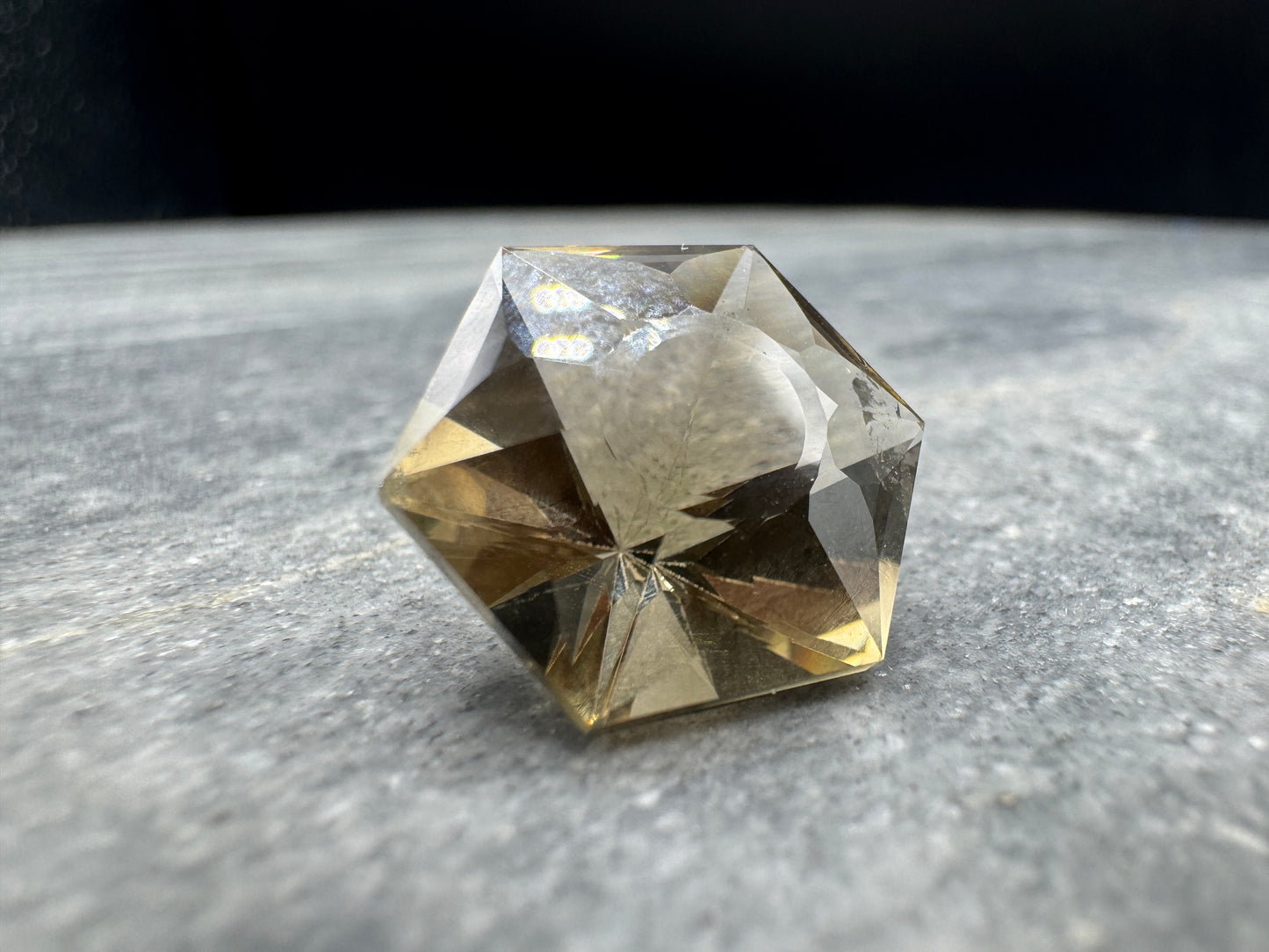 Citrine Modified Heart Hexagon custom cut - Africa -  16.1 carats