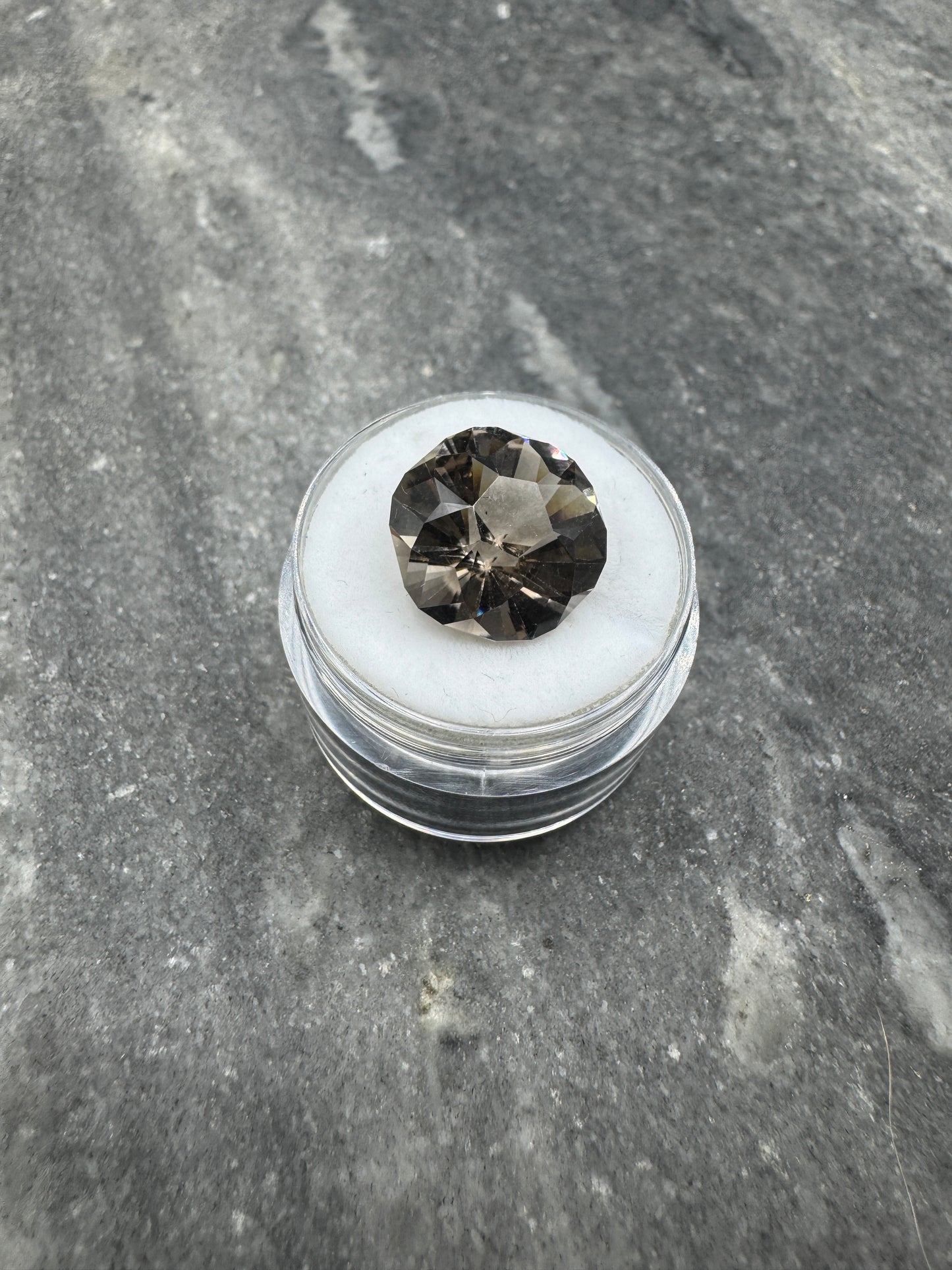 Smoky Quartz Imperfect Snow Blossom cut - Clark County - 31 carats