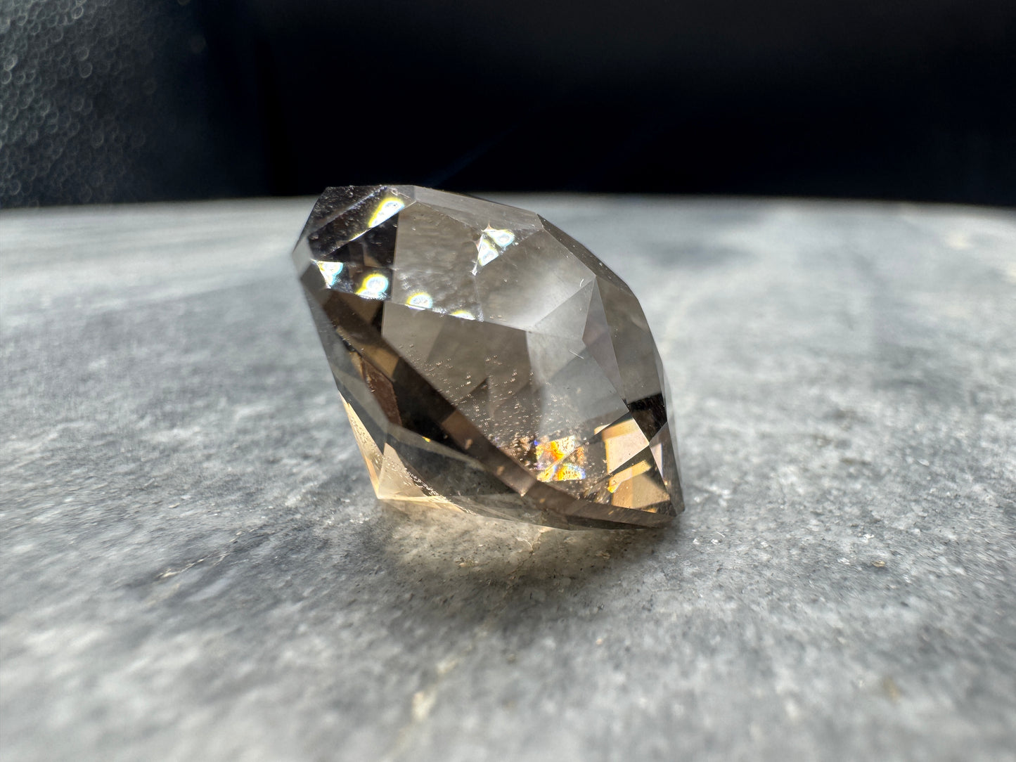 Smoky Quartz Imperfect Snow Blossom cut - Clark County - 31 carats