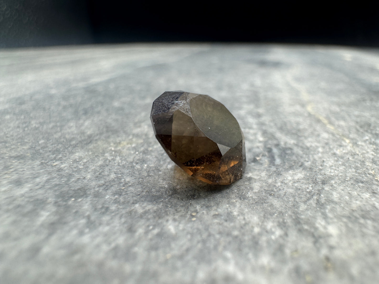 Smoky Quartz Round Brilliant cut- Hallelujah Junction - 6.35 carats