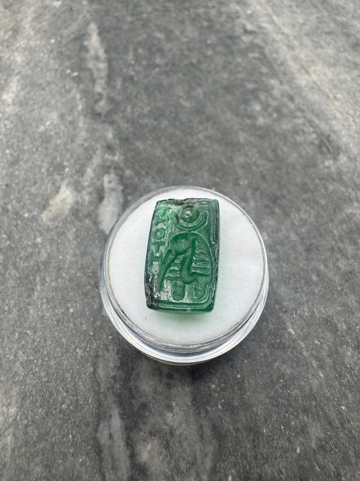 THOTH Emerald tablet 11.315 carats Intaglio